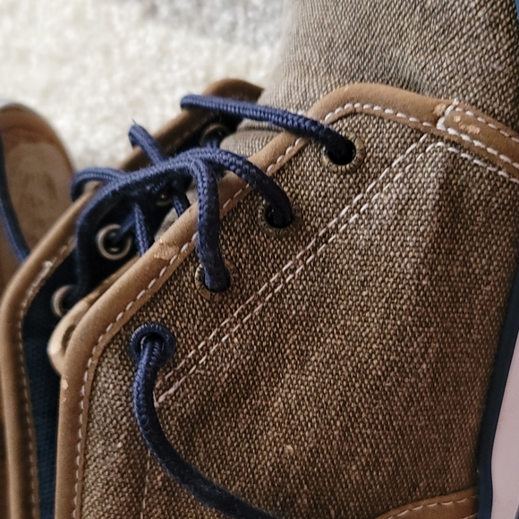 Nautica hightop sneaker, youth sz 2, brown canvas - Picture 12 of 15